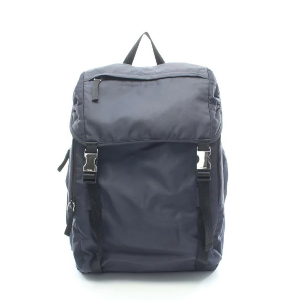 Prada Vela Tessuto Backpack Blue Black